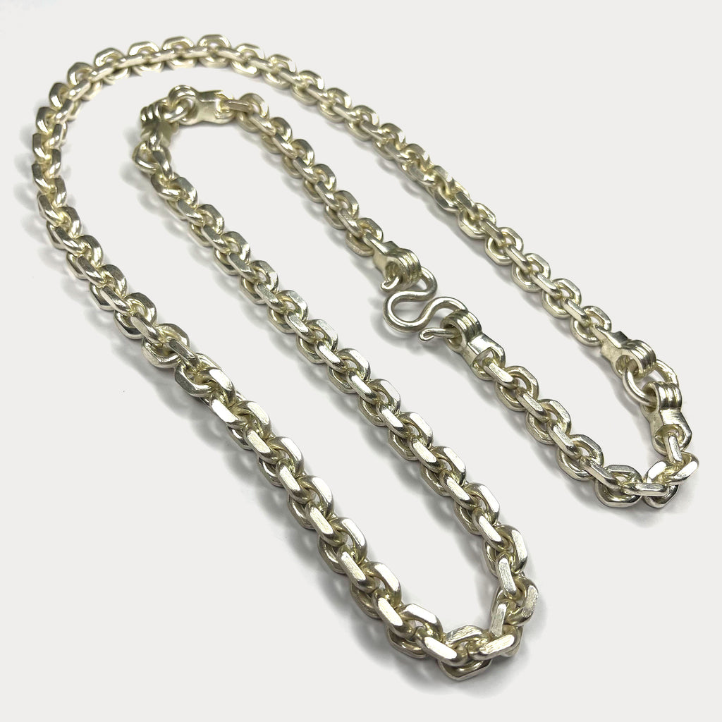 999 Pure Silver Heavy Anchor Link Curb Chain Necklace - 200g - 31"