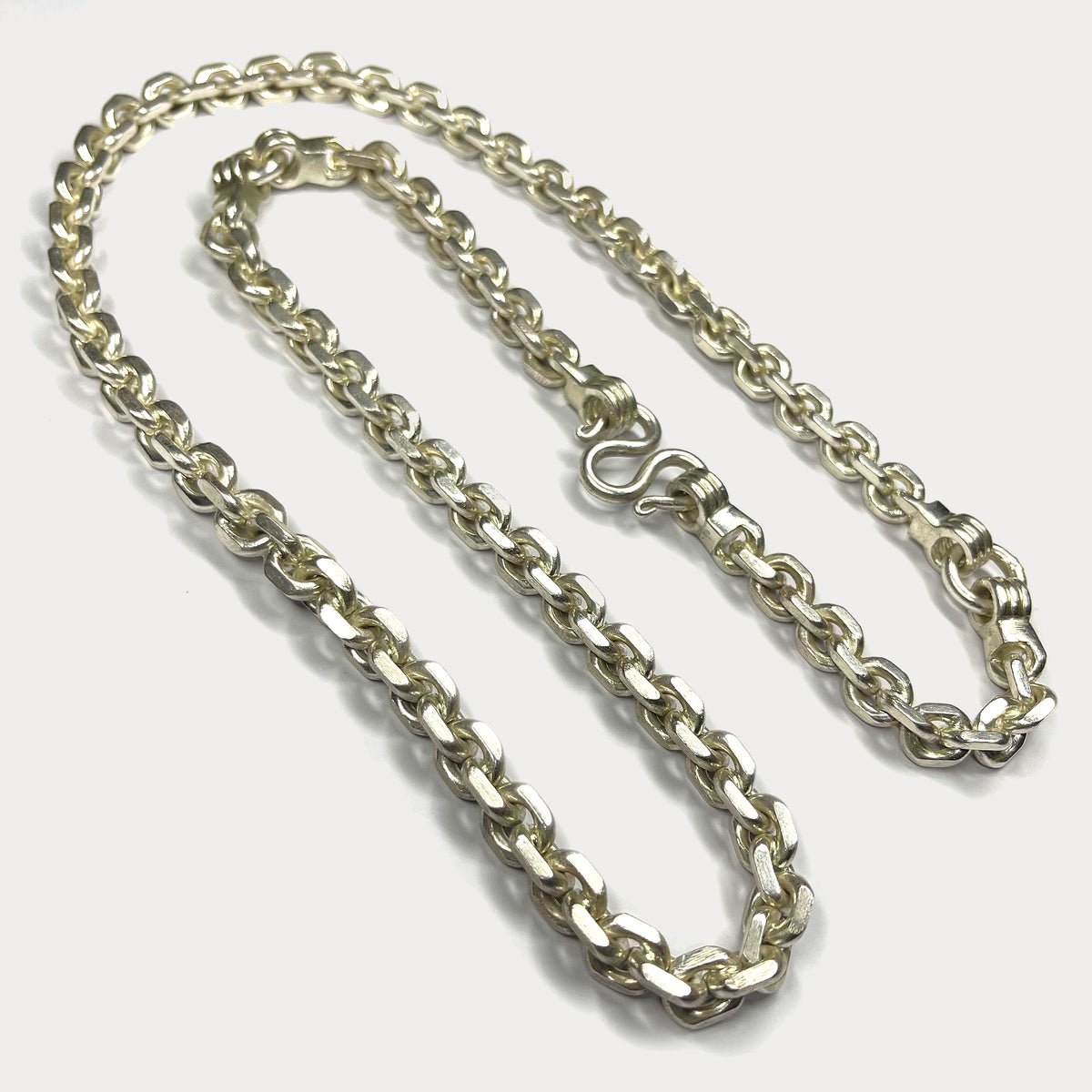 999 Pure Silver Heavy Anchor Link Curb Chain Necklace - 200g - 31"