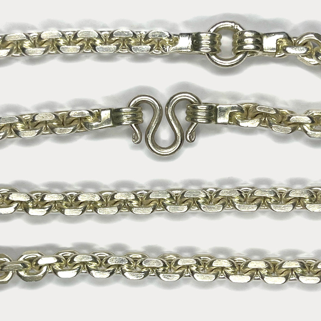 999 Pure Silver Heavy Anchor Link Curb Chain Necklace - 200g - 31"