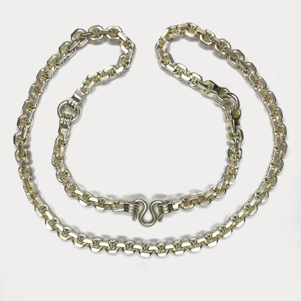 999 Pure Silver Heavy Anchor Link Curb Chain Necklace - 200g - 31"