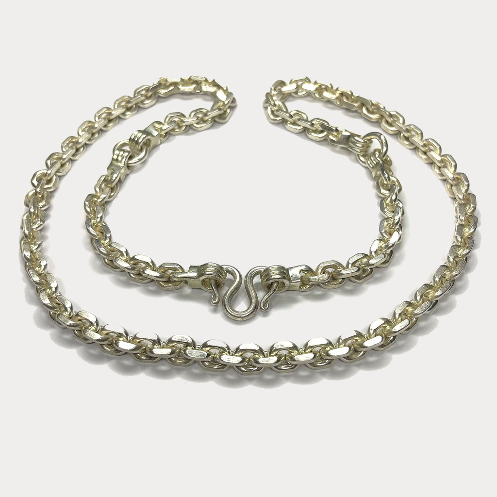 999 Pure Silver Heavy Anchor Link Curb Chain Necklace - 200g - 31"