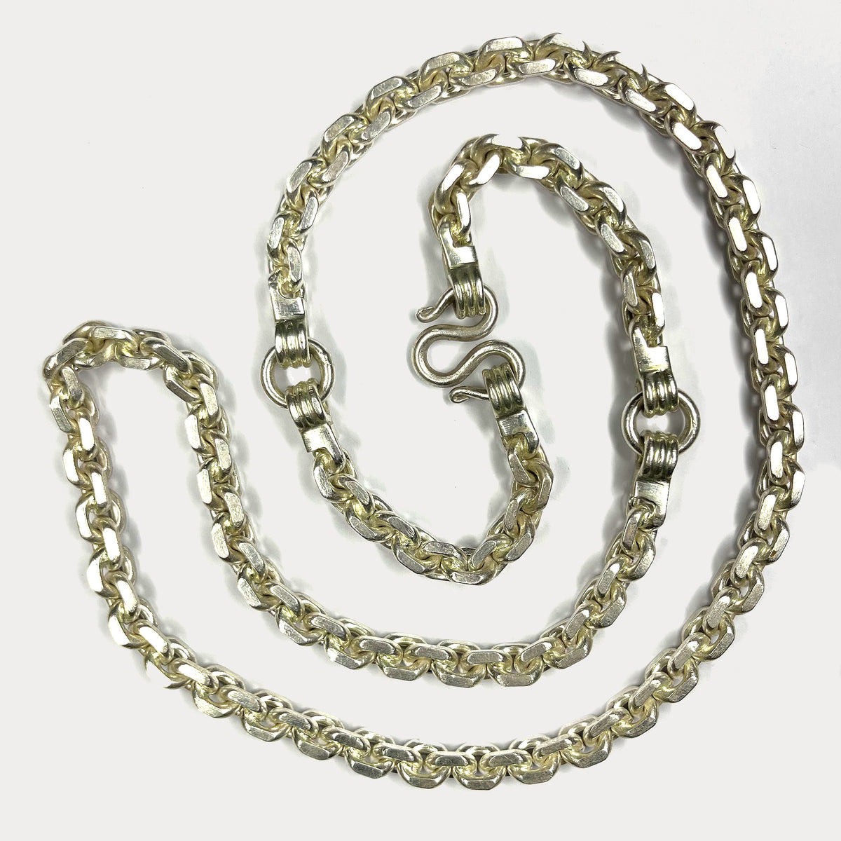 999 Pure Silver Heavy Anchor Link Curb Chain Necklace - 200g - 31"