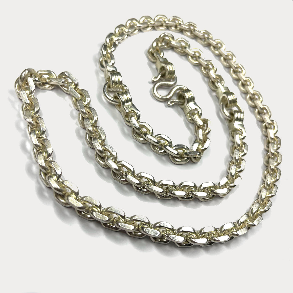 999 Pure Silver Heavy Anchor Link Curb Chain Necklace - 200g - 31"