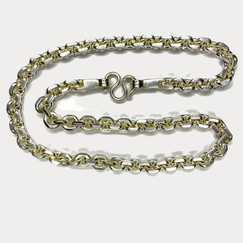 999 Pure Silver Heavy Anchor Link Curb Chain Necklace - 200g - 24"