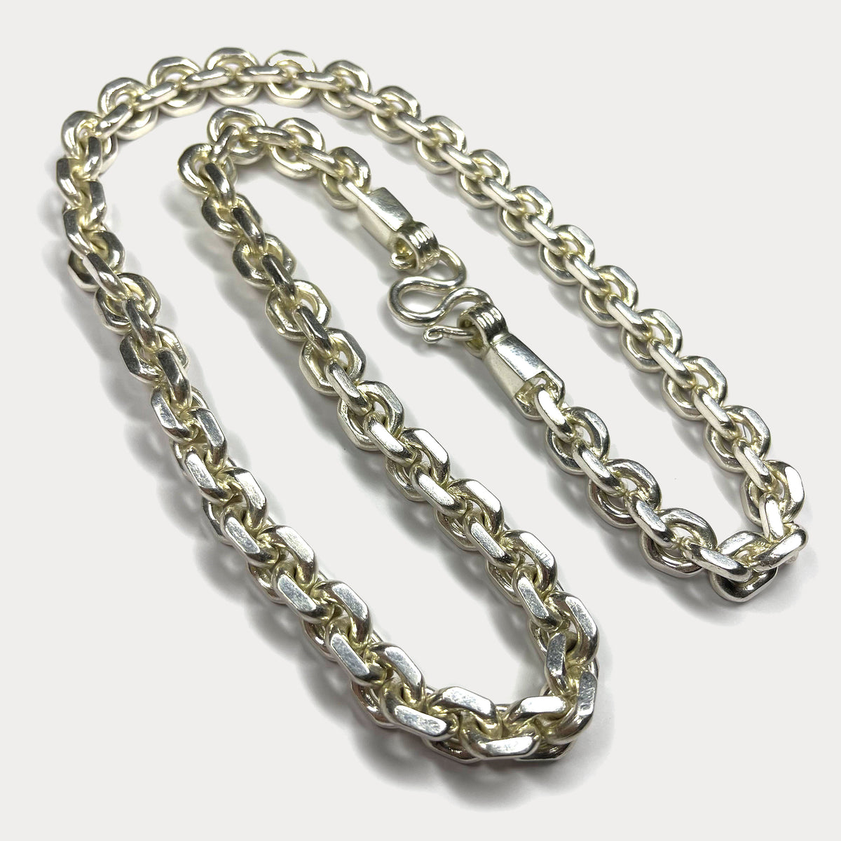 999 Pure Silver Heavy Anchor Link Curb Chain Necklace - 200g - 24"