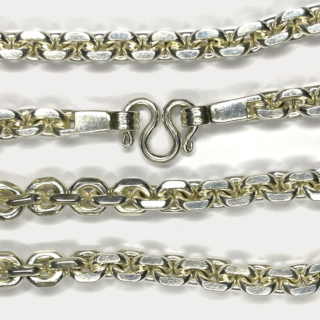 999 Pure Silver Heavy Anchor Link Curb Chain Necklace - 200g - 24"