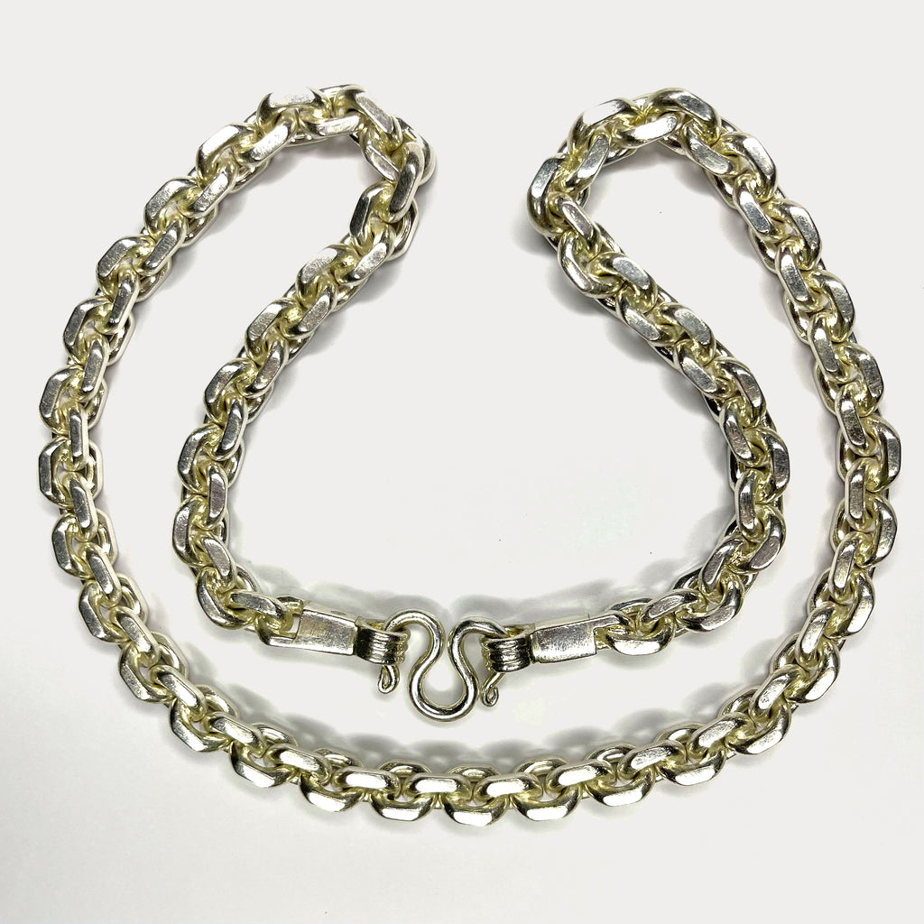 999 Pure Silver Heavy Anchor Link Curb Chain Necklace - 200g - 24"