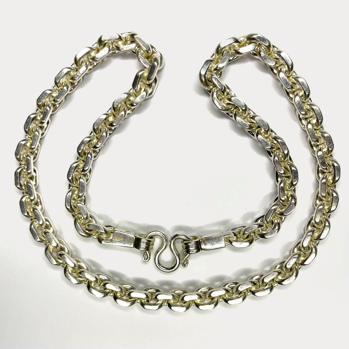 999 Pure Silver Heavy Anchor Link Curb Chain Necklace - 200g - 24"