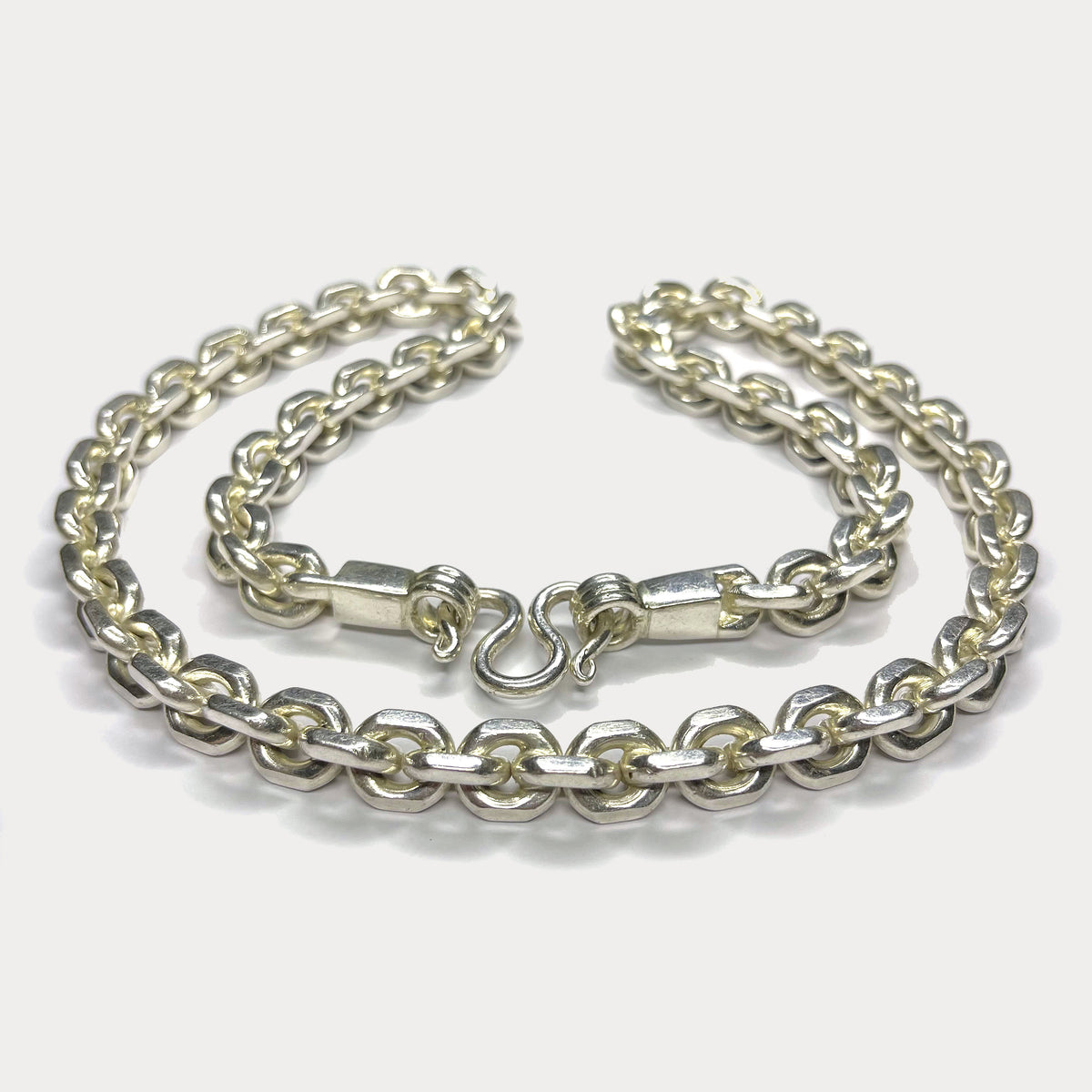 999 Pure Silver Heavy Anchor Link Curb Chain Necklace - 200g - 24"
