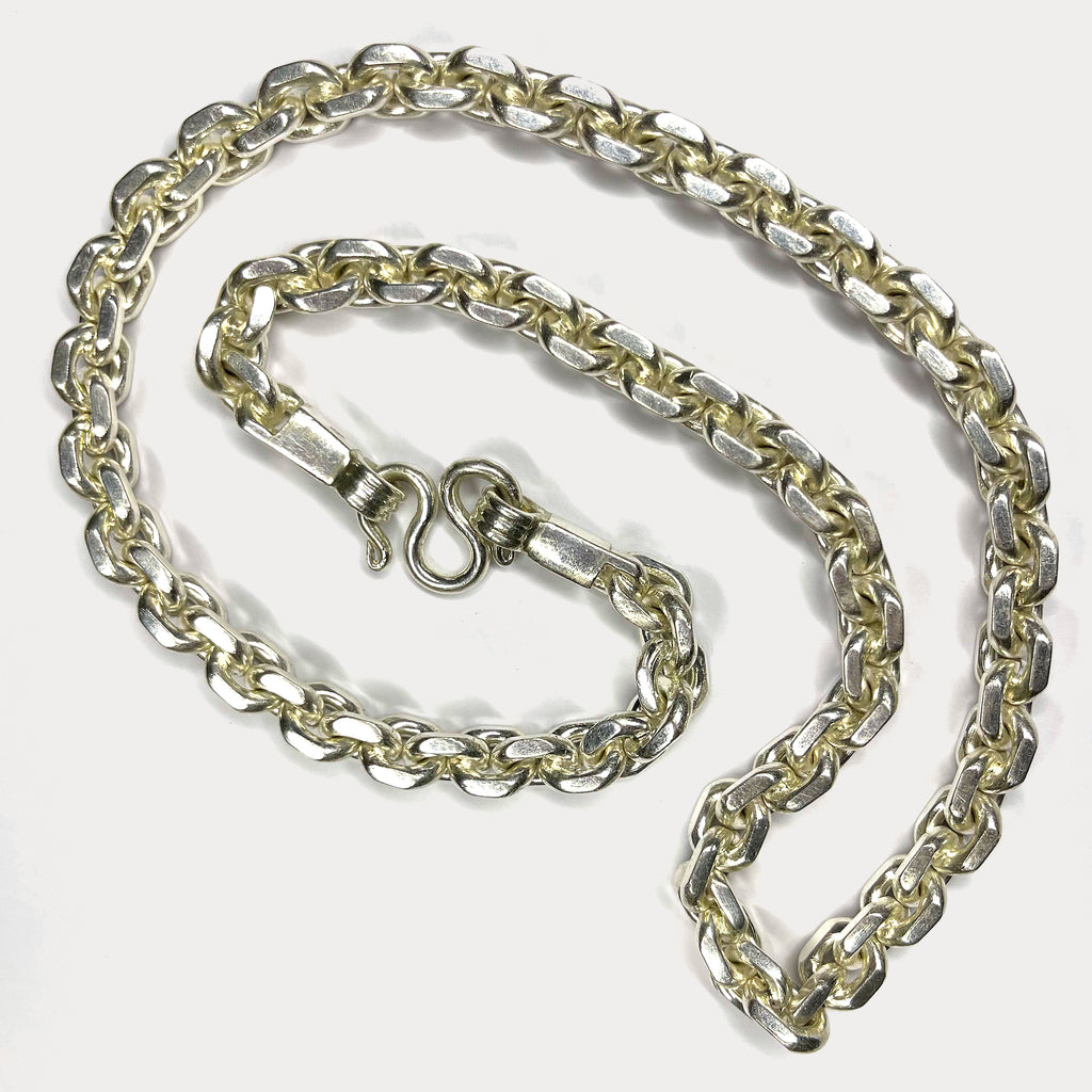 999 Pure Silver Heavy Anchor Link Curb Chain Necklace - 200g - 24"