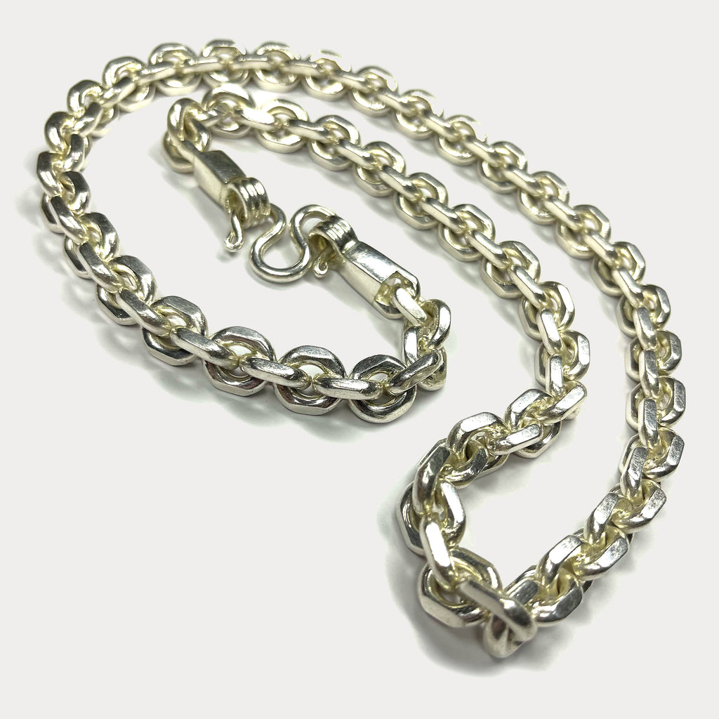 999 Pure Silver Heavy Anchor Link Curb Chain Necklace - 200g - 24"