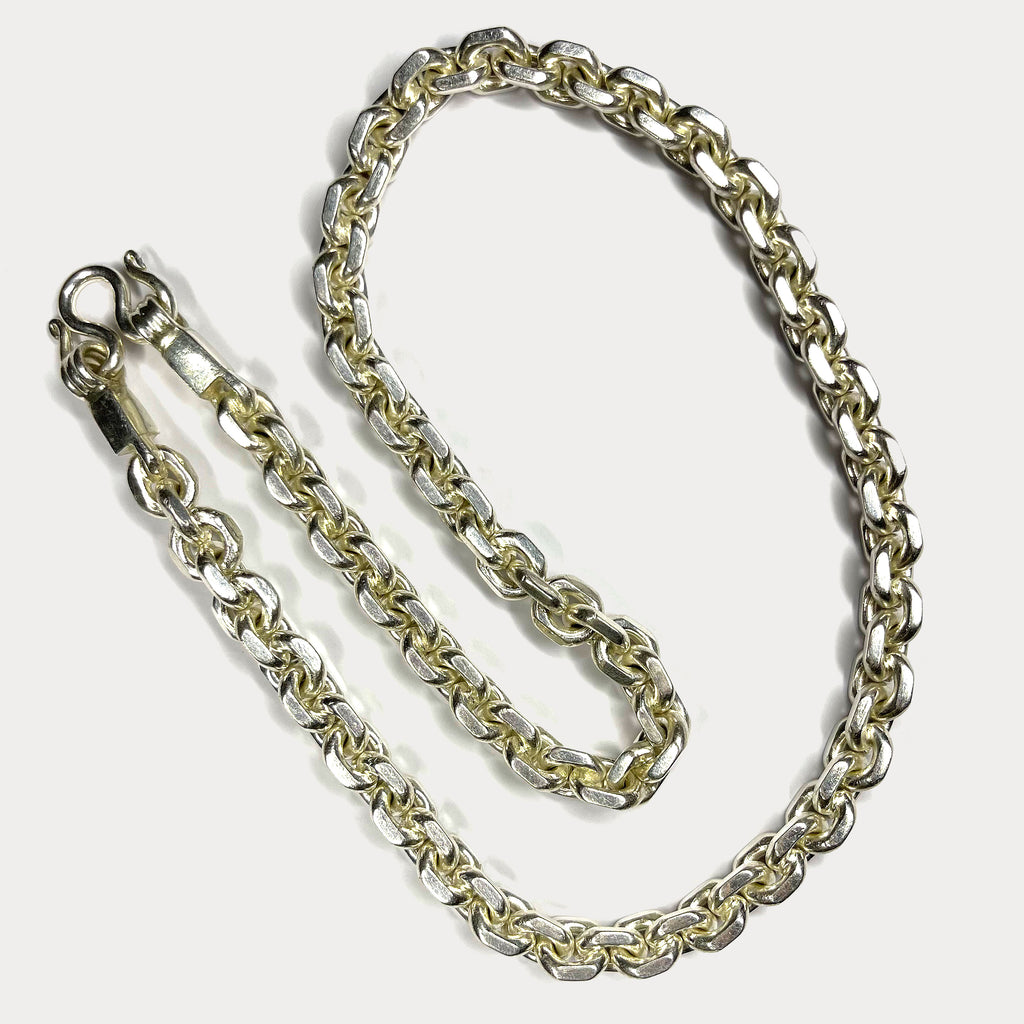 999 Pure Silver Heavy Anchor Link Curb Chain Necklace - 200g - 24"