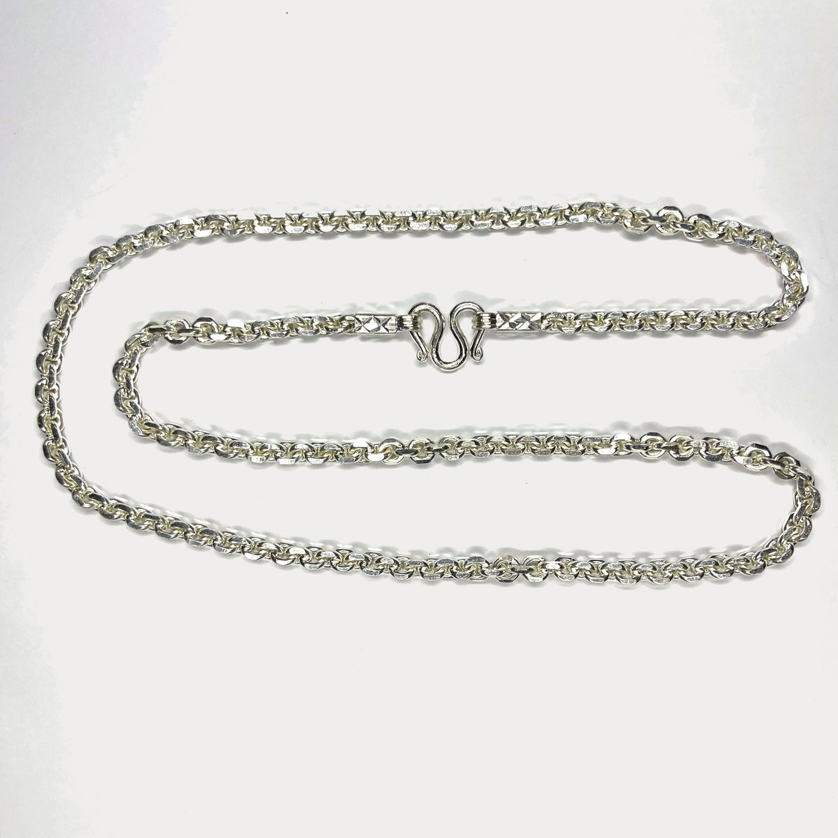 999 Pure Silver Anchor Link Curb Chain Necklace - 100g - 31"