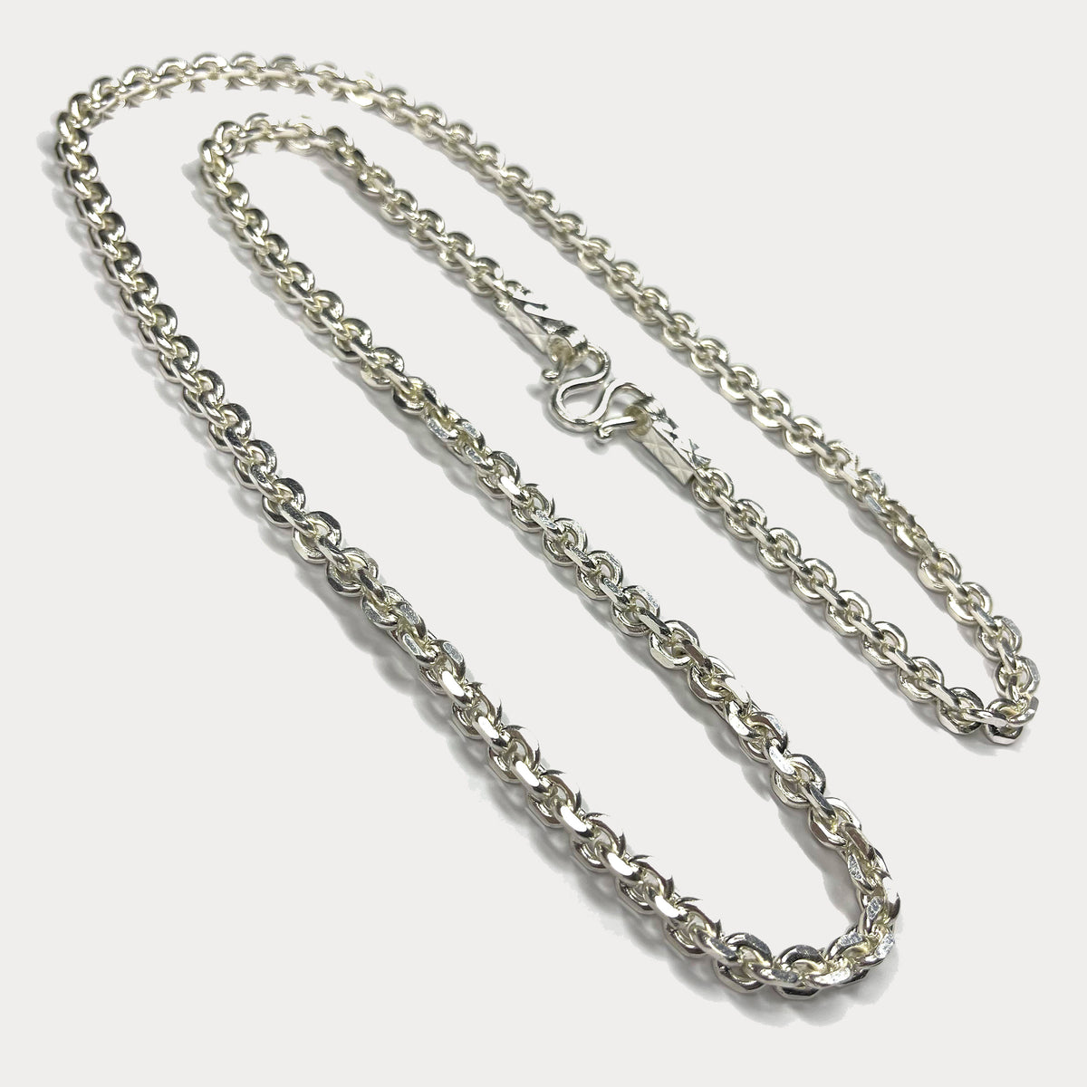 999 Pure Silver Anchor Link Curb Chain Necklace - 100g - 31"