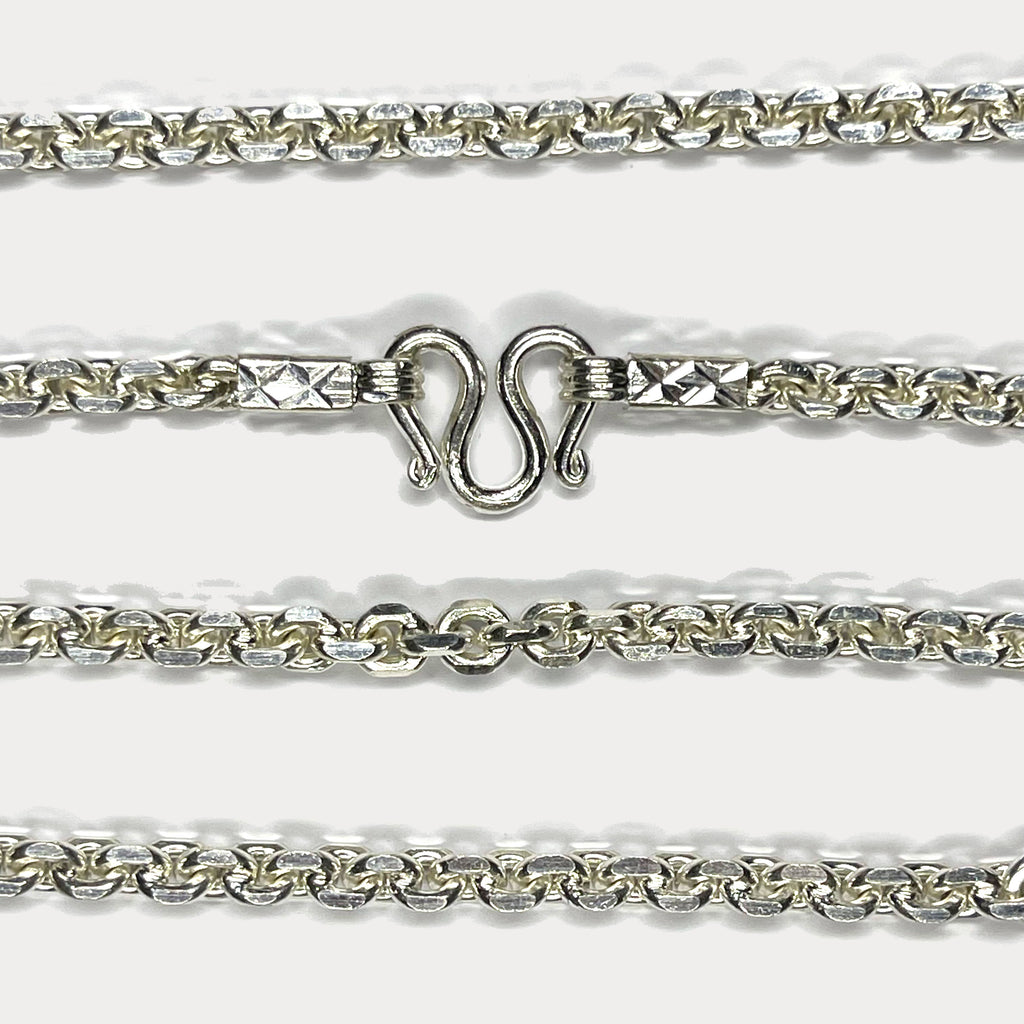 999 Pure Silver Anchor Link Curb Chain Necklace - 100g - 31"