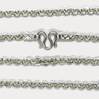 999 Pure Silver Anchor Link Curb Chain Necklace - 100g - 31"