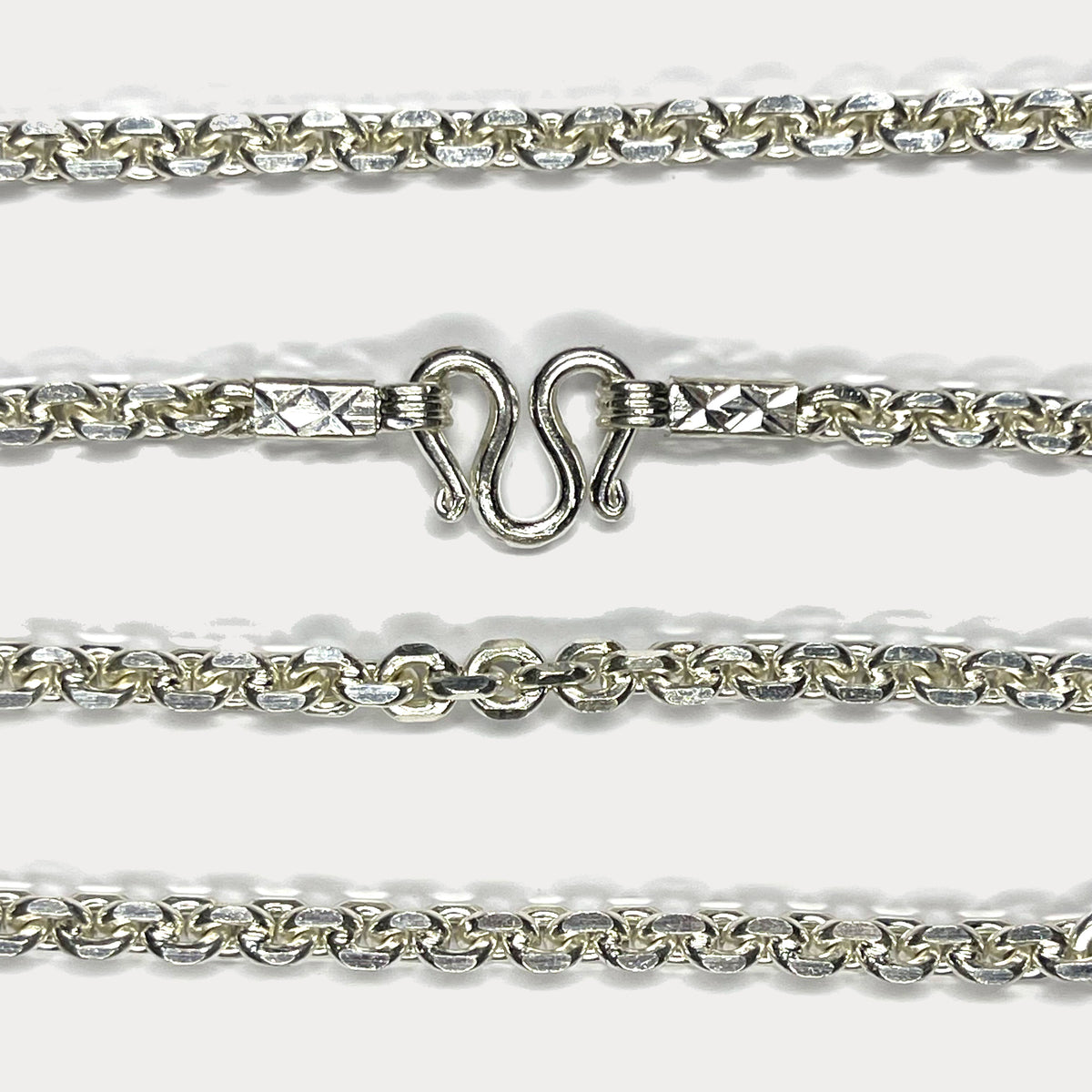 999 Pure Silver Anchor Link Curb Chain Necklace - 100g - 31"