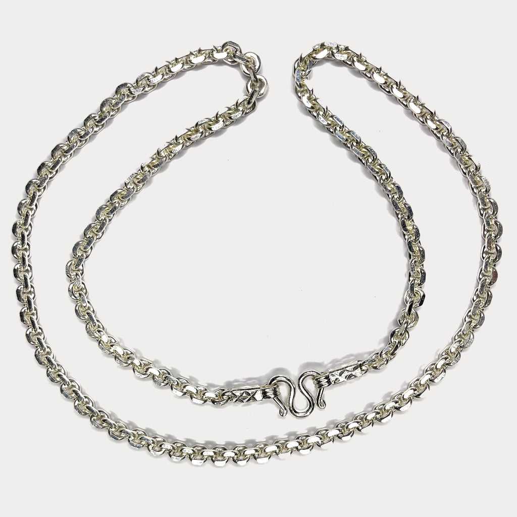 999 Pure Silver Anchor Link Curb Chain Necklace - 100g - 31"