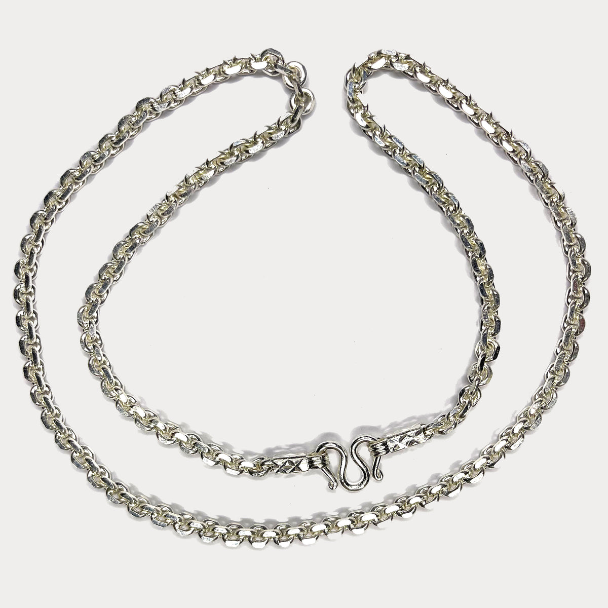 999 Pure Silver Anchor Link Curb Chain Necklace - 100g - 31"