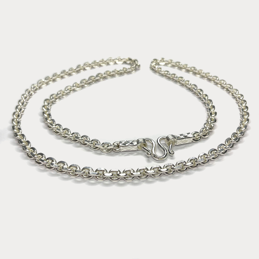 999 Pure Silver Anchor Link Curb Chain Necklace - 100g - 31"