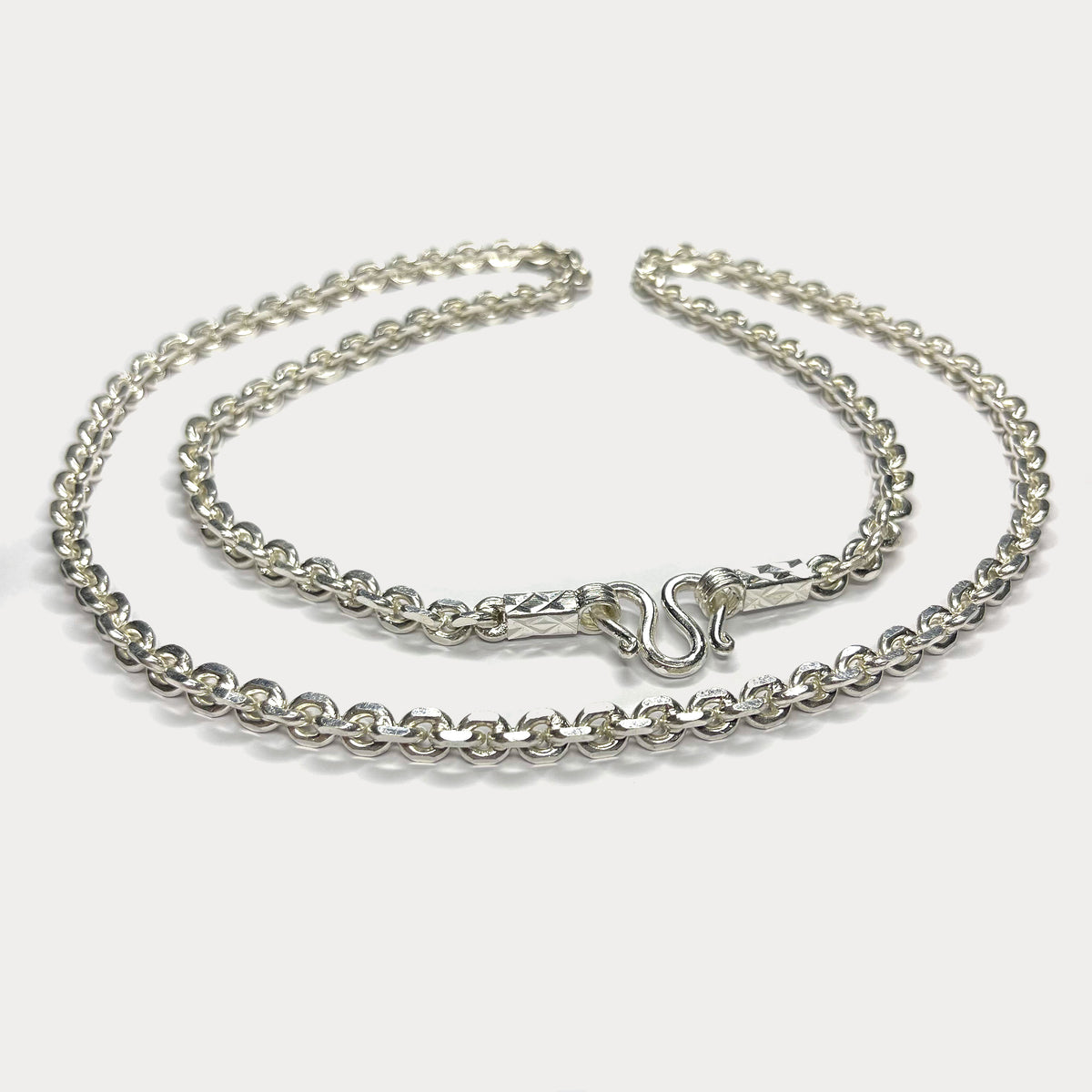 999 Pure Silver Anchor Link Curb Chain Necklace - 100g - 31"