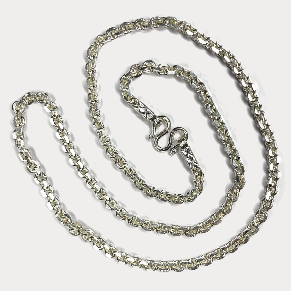 999 Pure Silver Anchor Link Curb Chain Necklace - 100g - 31"