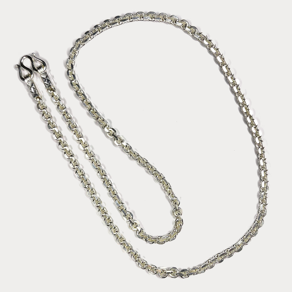 999 Pure Silver Anchor Link Curb Chain Necklace - 100g - 31"