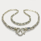 999 Pure Silver Heavy King's Byzantine Chain Necklace - 200g - 31"
