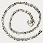 999 Pure Silver Heavy King's Byzantine Chain Necklace - 200g - 31"
