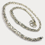 999 Pure Silver Heavy King's Byzantine Chain Necklace - 200g - 31"