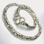 999 Pure Silver Heavy King's Byzantine Chain Necklace - 200g - 24"