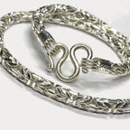 999 Pure Silver Heavy King's Byzantine Chain Necklace - 200g - 24"