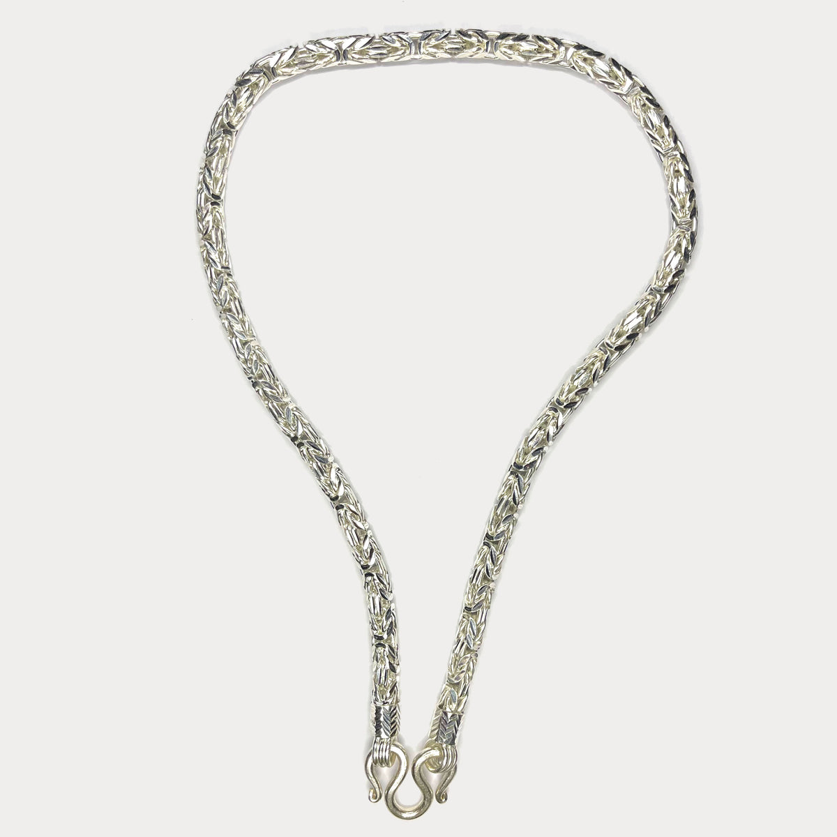 999 Pure Silver Heavy King's Byzantine Chain Necklace - 200g - 24"