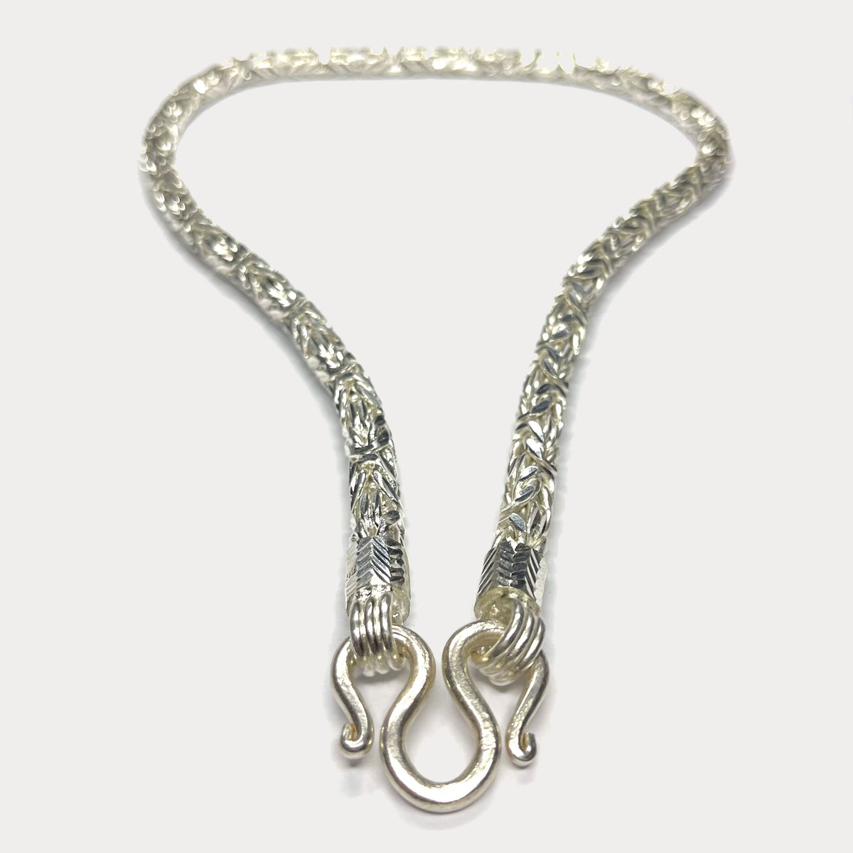 999 Pure Silver Heavy King's Byzantine Chain Necklace - 200g - 24"