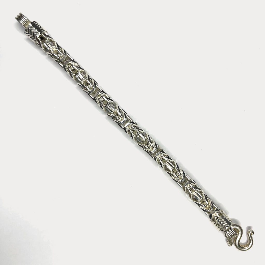 999 Pure Silver Heavy King's Byzantine Chain Bracelet - 100g
