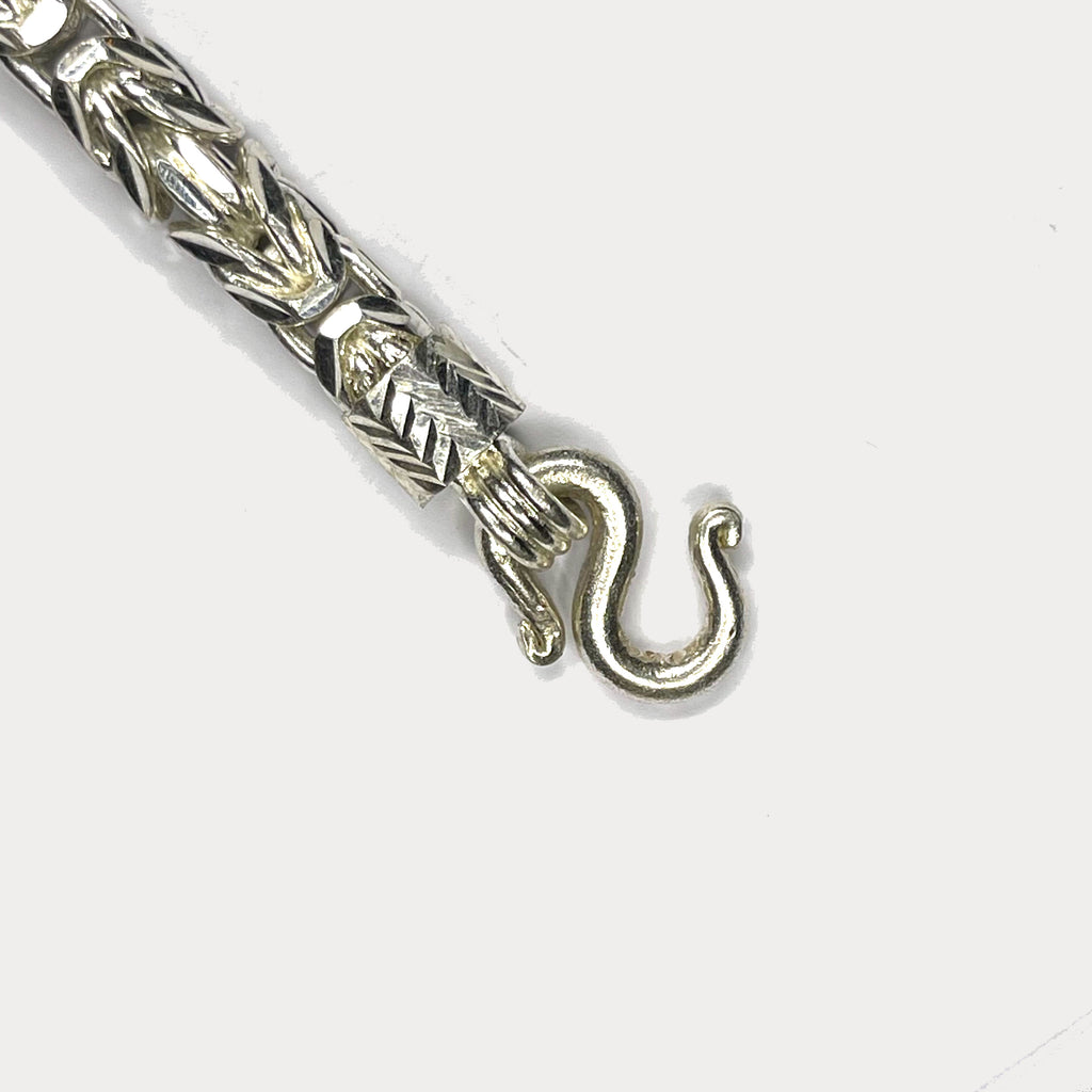 999 Pure Silver Heavy King's Byzantine Chain Bracelet - 100g