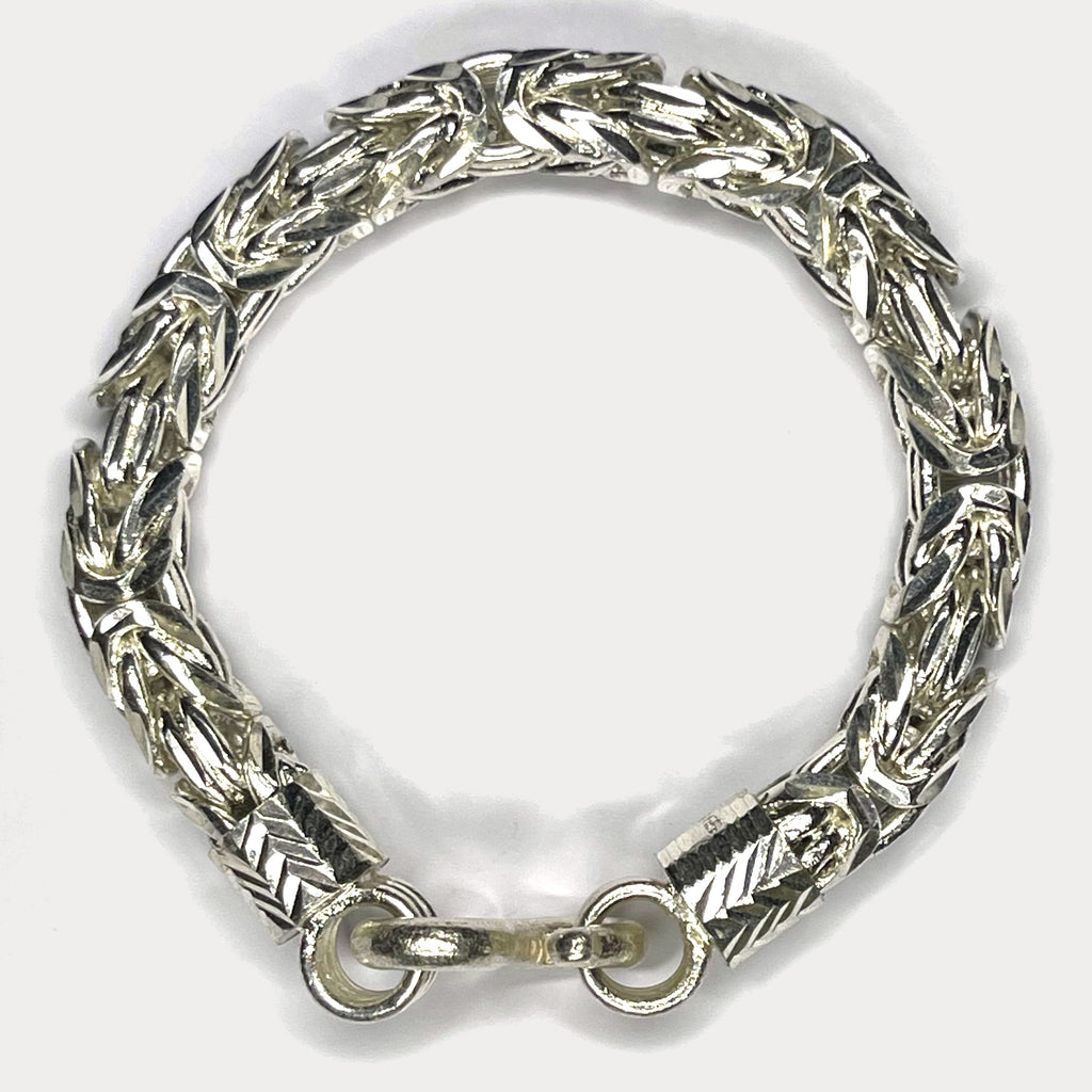 999 Pure Silver Heavy King's Byzantine Chain Bracelet - 100g