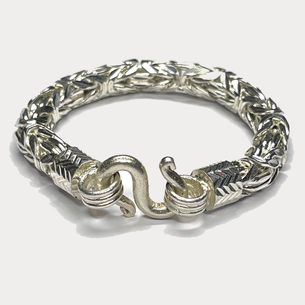 999 Pure Silver Heavy King's Byzantine Chain Bracelet - 100g