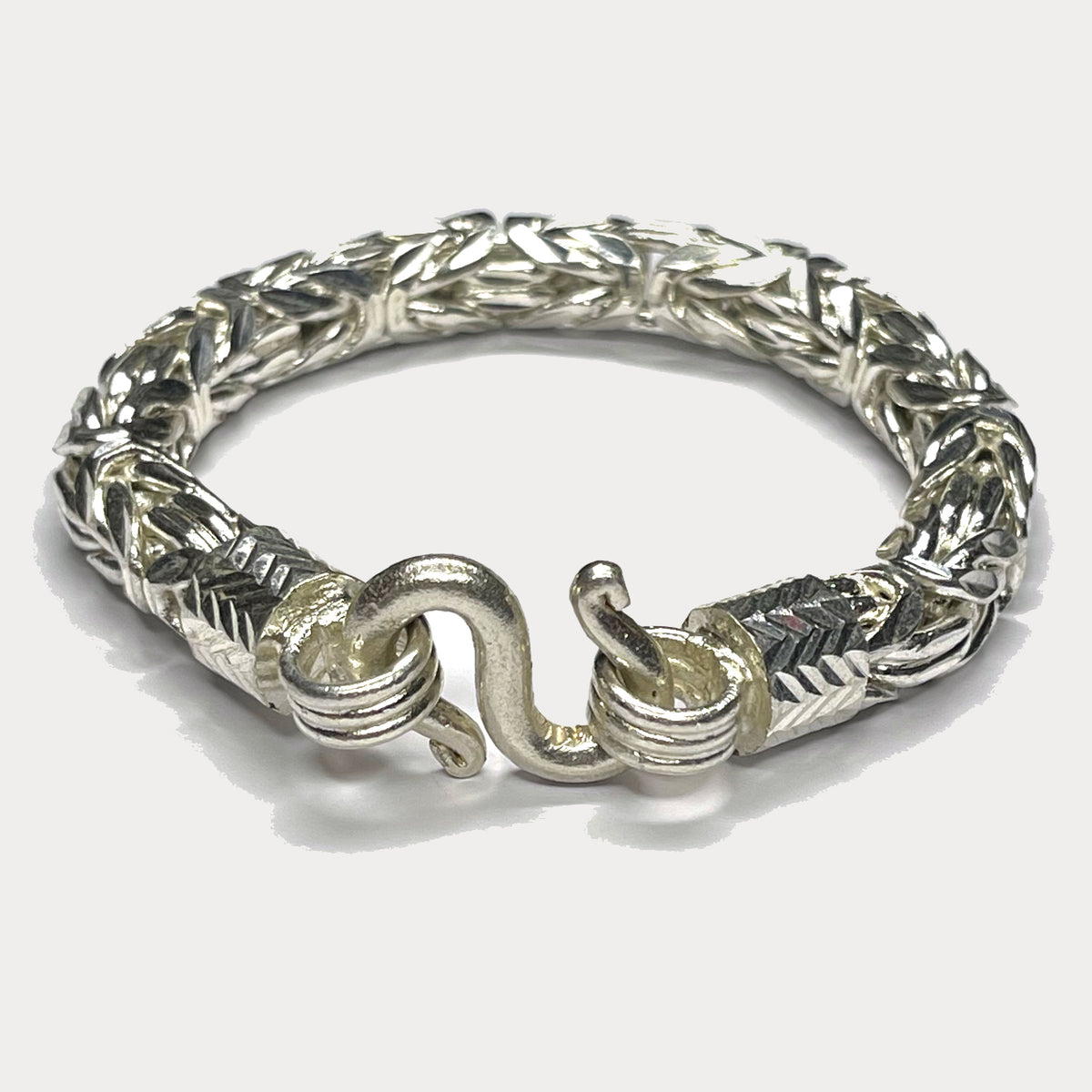 999 Pure Silver Heavy King's Byzantine Chain Bracelet - 100g