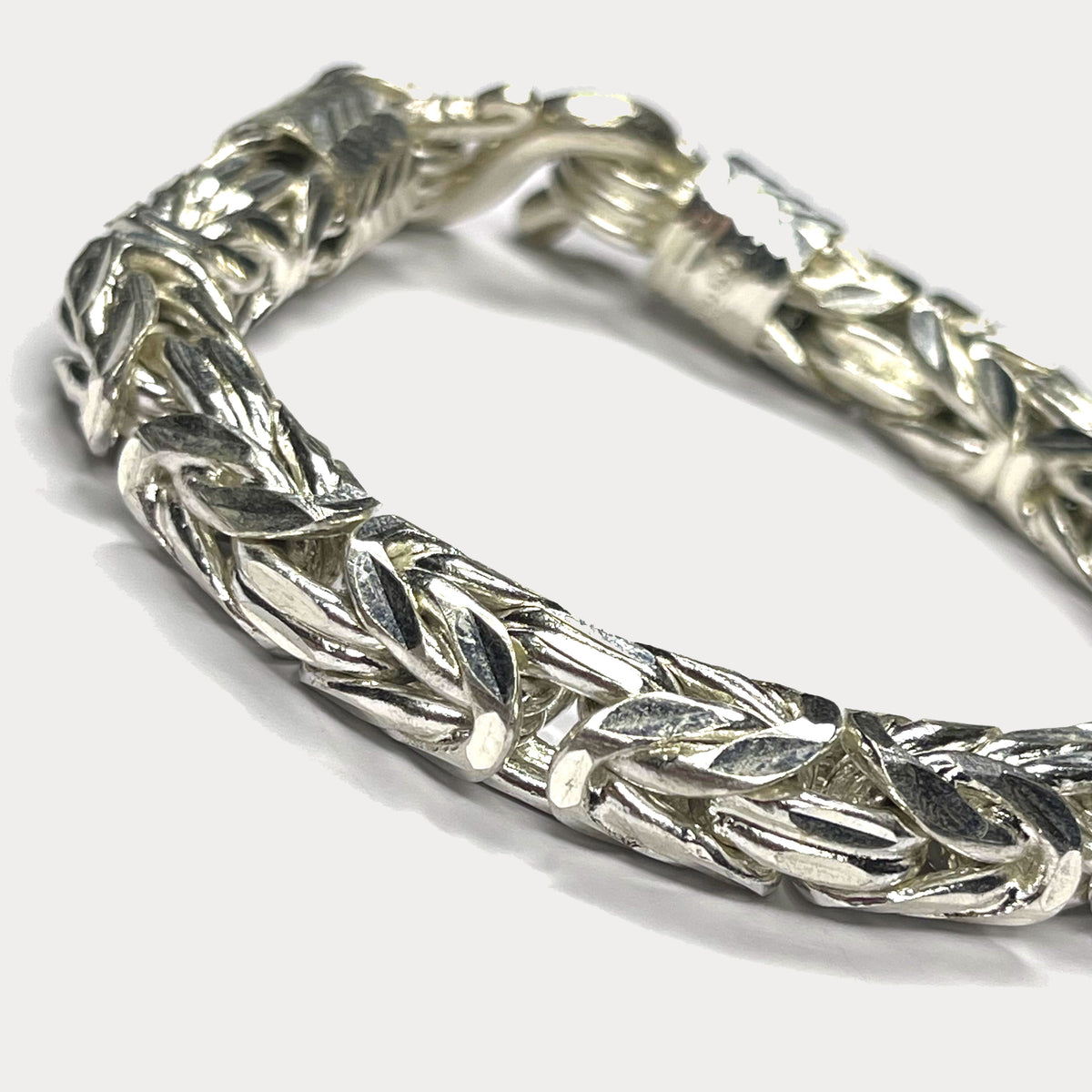 999 Pure Silver Heavy King's Byzantine Chain Bracelet - 100g
