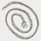999 Pure Silver Heavy Square Box Link Chain Necklace - 200g - 31"