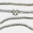 999 Pure Silver Square Box Link Chain Necklace - 100g - 31"