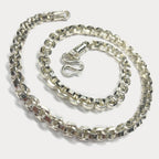 999 Pure Silver Heavy Square Box Link Chain Necklace - 200g - 24"