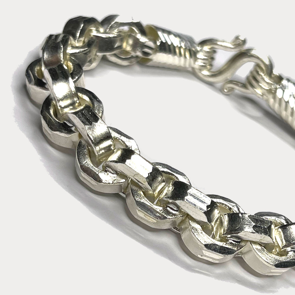 999 Pure Silver Heavy Box Link Bracelet - 100g