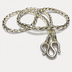 999 Pure Silver Heavy Rope Wheat (Spiga) Chain Necklace - 200g - 31inch