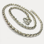 999 Pure Silver Heavy Rope Wheat (Spiga) Chain Necklace - 200g - 31inch