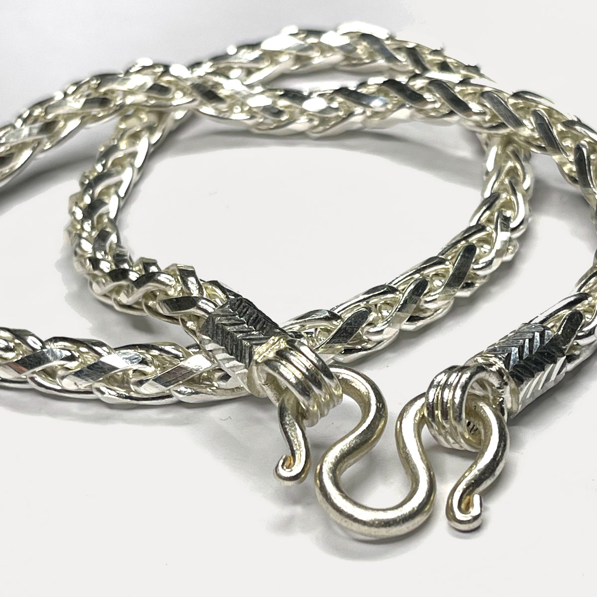 999 Pure Silver Heavy Rope Wheat (Spiga) Chain Necklace - 200g - 24inch