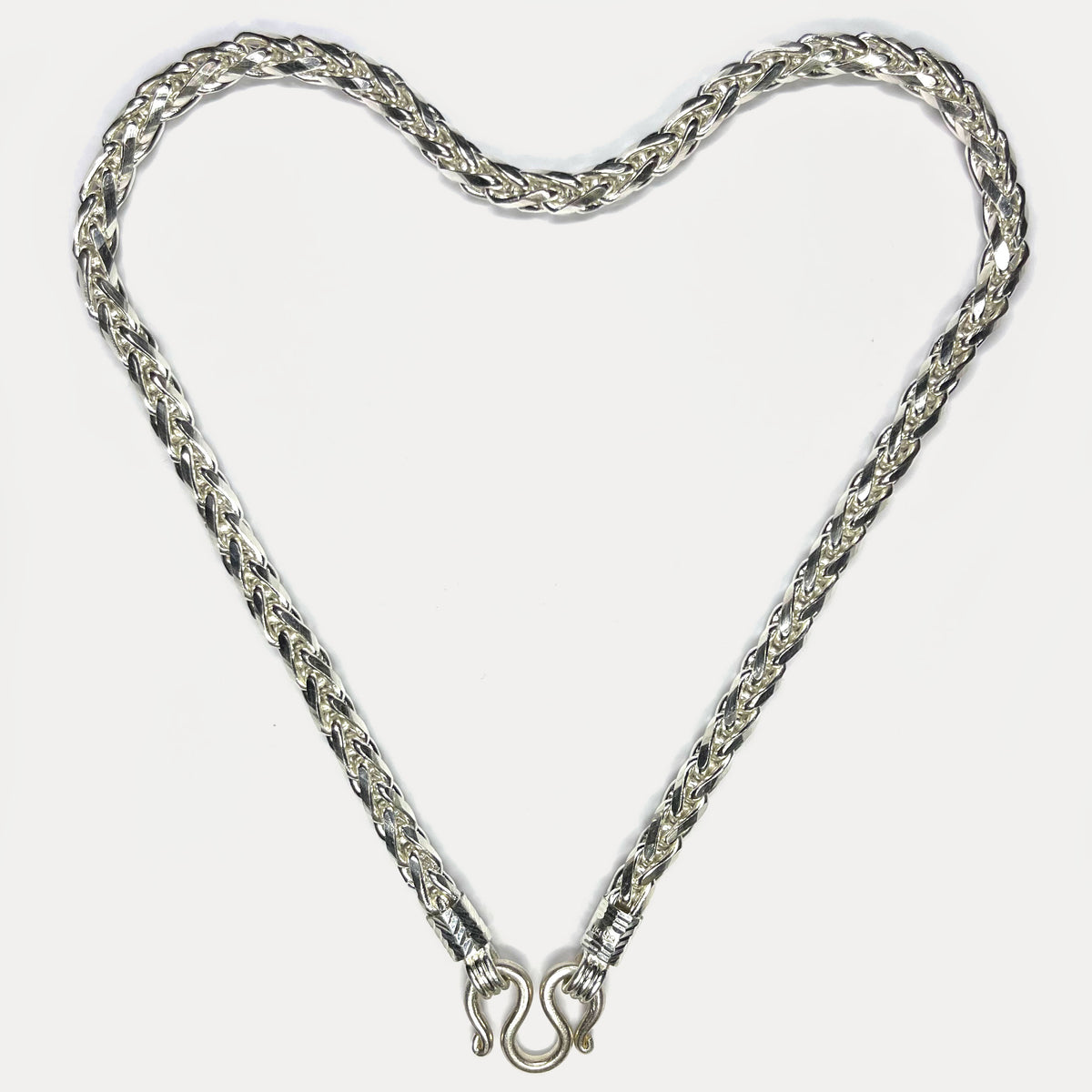 999 Pure Silver Heavy Rope Wheat (Spiga) Chain Necklace - 200g - 24inch