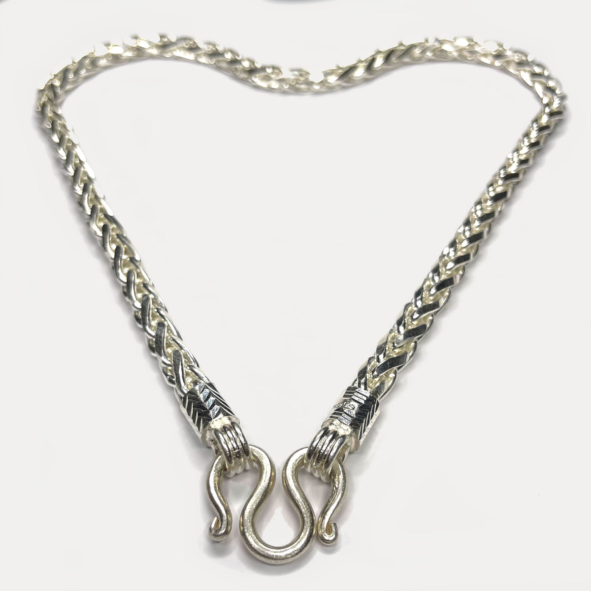999 Pure Silver Heavy Rope Wheat (Spiga) Chain Necklace - 200g - 24inch