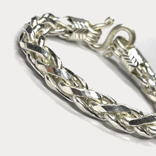 999 Pure Heavy Silver Rope Wheat (Spiga) Chain Bracelet - 100g
